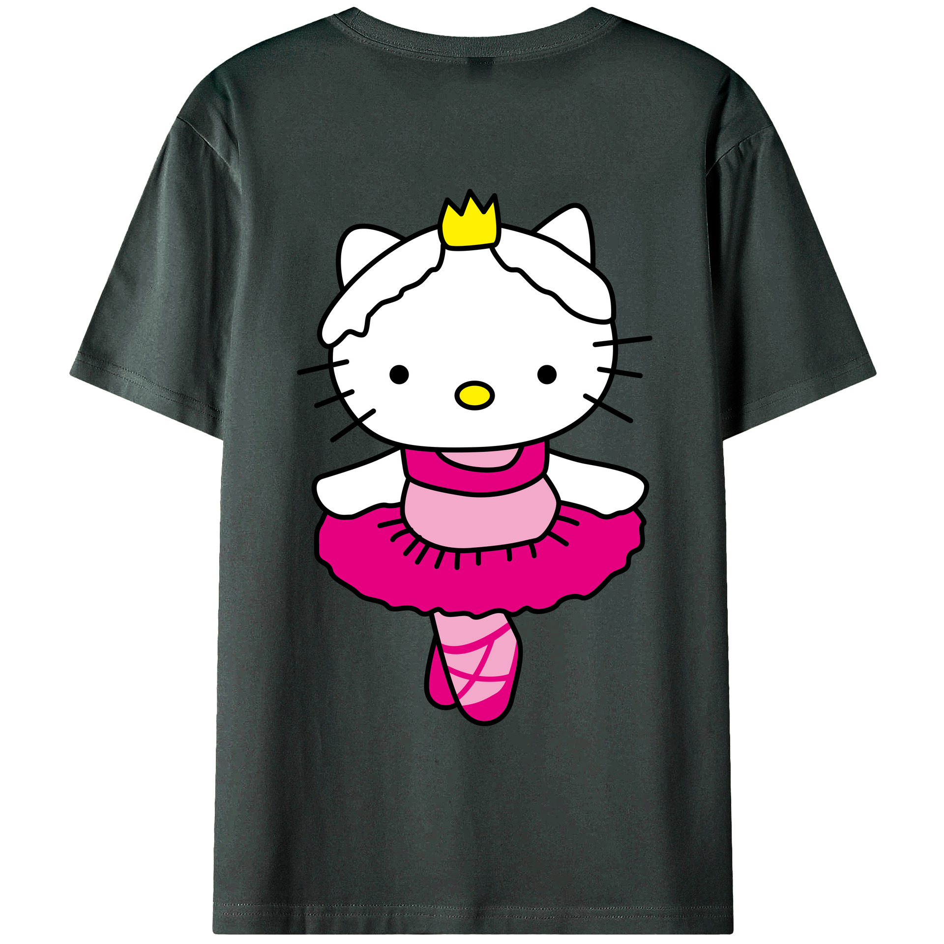（画像用） Hello Kitty ハローキティ 綿100％ メンズ半袖Tシャツ（バックプリント） 通気性